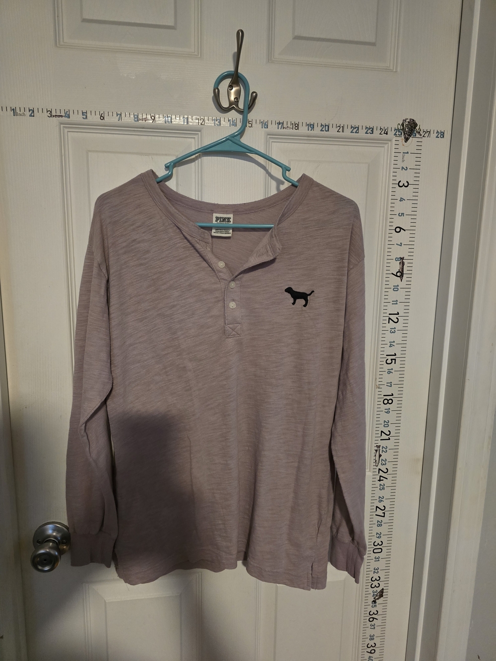 PINK Victoria's Secret Lavender Henley Long Sleeve Tee - Kids